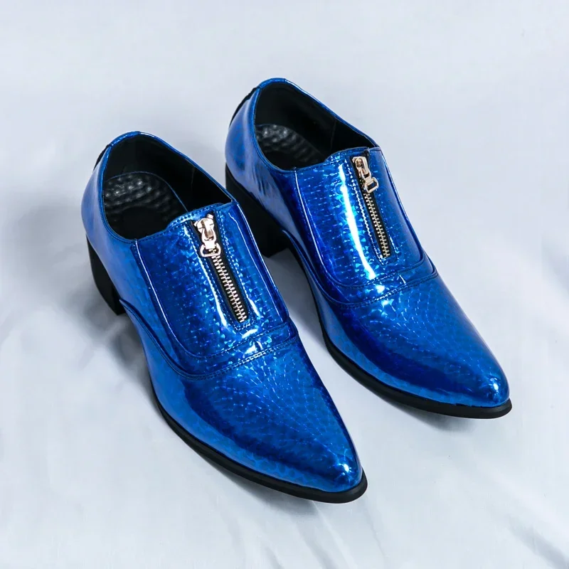 Men Pointed Loafers Shoes PU High Heels Comfortable Wear-resistant Trendy Hairstylists Nightclubs Men Shoes Large Sizes 38-46
Men Pointed Loafers Shoes PU High Heels Comfortable Wear-resistant Trendy Hairstylists Nightclubs Men Shoes Large Sizes 38-46
