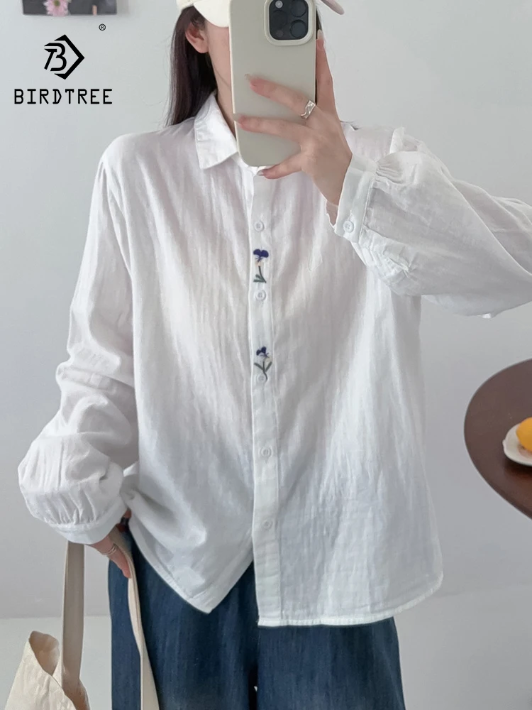 New 2026 Summer Women Cotton Yarn Long Sleeve Shirt, Turn-down Collar Embroidery, Mori Girl Casual Soft Loose Blouse T66491CC
New 2026 Summer Women Cotton Yarn Long Sleeve Shirt, Turn-down Collar Embroidery, Mori Girl Casual Soft Loose Blouse T66491CC