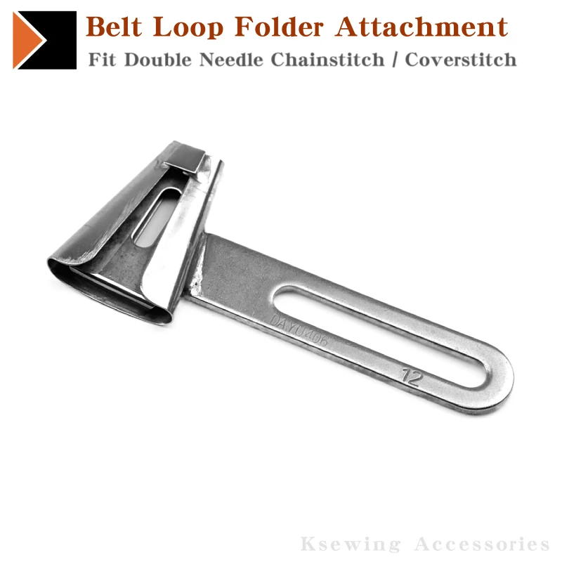F342 Belt (Pant) Loop Folder Attachment Fit Double Needle Coverstitch / Chainstitch Sewing Machine KANSAI 2000C DY406 6 Size
F342 Belt (Pant) Loop Folder Attachment Fit Double Needle Coverstitch / Chainstitch Sewing Machine KANSAI 2000C DY406 6 Size