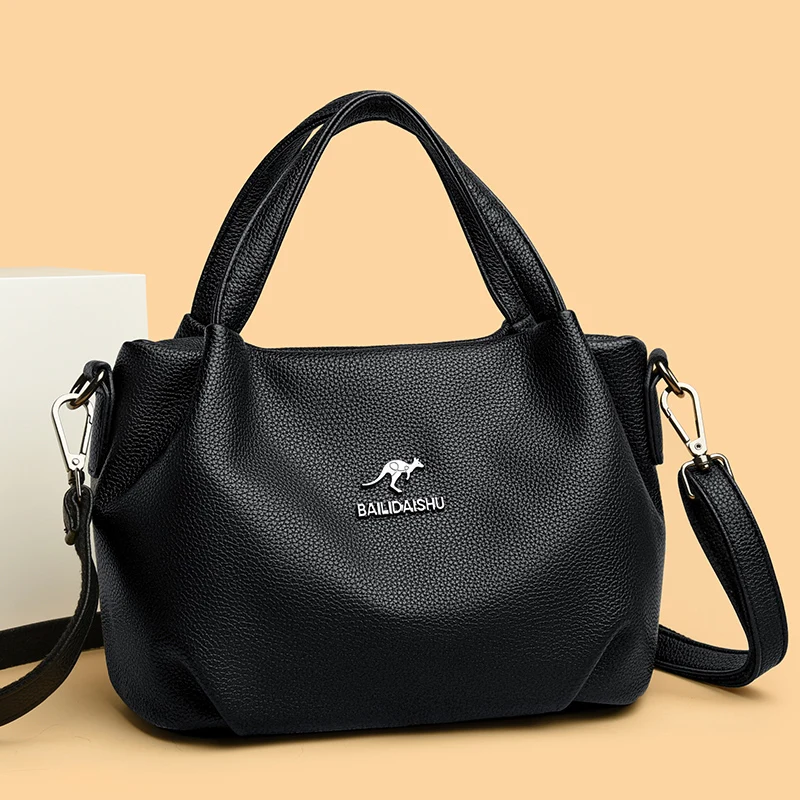 Women Soft Leather Top-Handle Bags Luxury Designer Handbag Solid Color Ladies Shoulder Crossbody Bag And Purse Commuting Sac
Women Soft Leather Top-Handle Bags Luxury Designer Handbag Solid Color Ladies Shoulder Crossbody Bag And Purse Commuting Sac