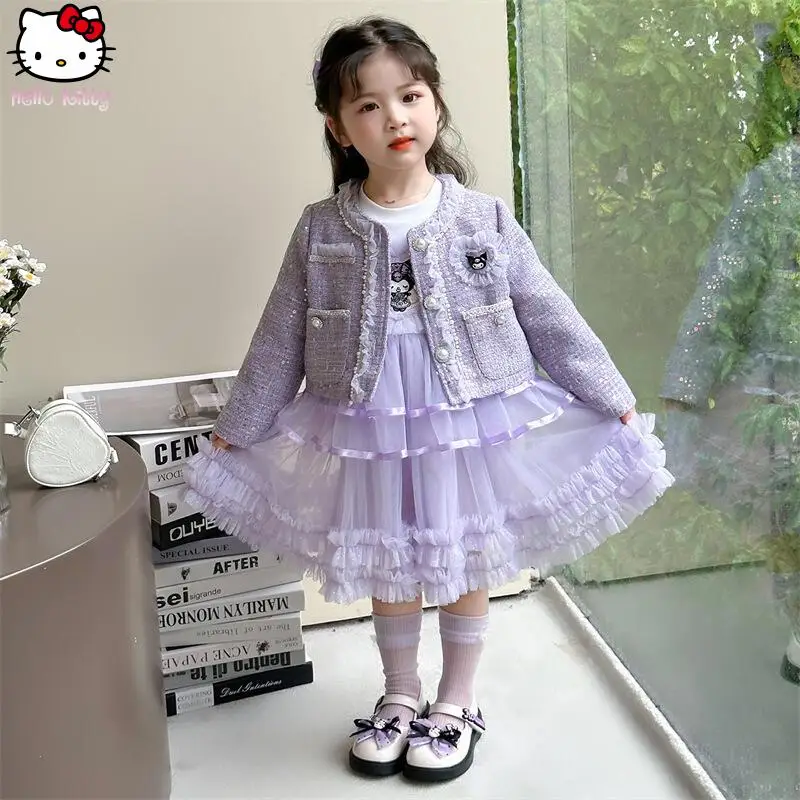 Kawaii New Kuromi girls coat Spring Autumn Princess Wind Jacket Dress Long Sleeves Cartoon Fashion Children's Dress gifts
Kawaii New Kuromi girls coat Spring Autumn Princess Wind Jacket Dress Long Sleeves Cartoon Fashion Children's Dress gifts