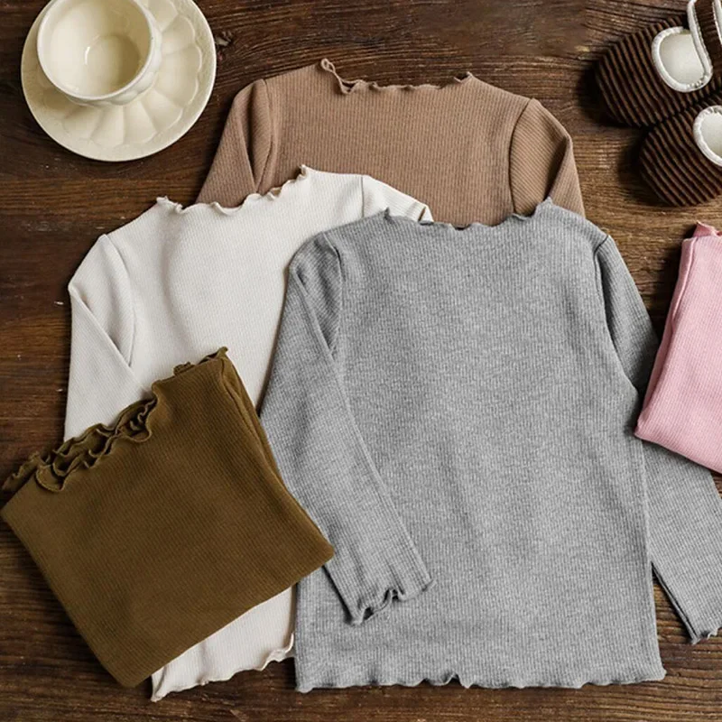 Cute Ruffle Collar Little Girls Pure Color Base Shirt Soft Warm Thin Fleece Lining Toddler Baby Long Sleeve Tops Autumn Winter
Cute Ruffle Collar Little Girls Pure Color Base Shirt Soft Warm Thin Fleece Lining Toddler Baby Long Sleeve Tops Autumn Winter