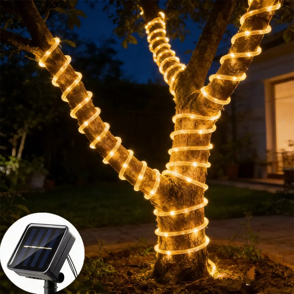 5M 10M 20M Outdoor Solar Tube Rope 50/100/200 Led Light Garden Christmas Decoration Fairy String Light Wedding Party Led Lamp
5M 10M 20M Outdoor Solar Tube Rope 50/100/200 Led Light Garden Christmas Decoration Fairy String Light Wedding Party Led Lamp