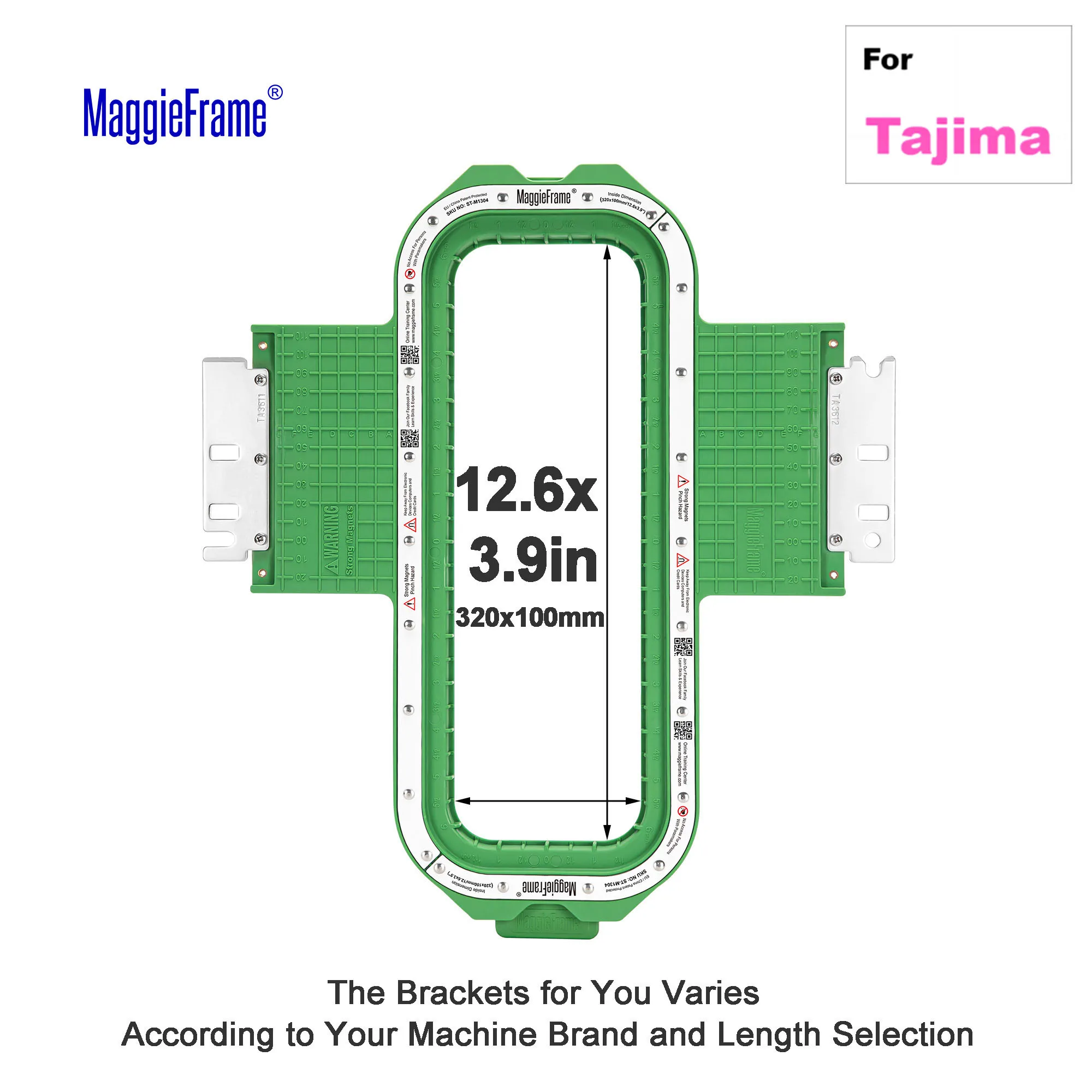 MaggieFrame Magnetic Hoop 12.6"x3.9" | 320x100mm for Tajima Embroidery Machine Mighty Hoop Embroidery hoops
MaggieFrame Magnetic Hoop 12.6"x3.9" | 320x100mm for Tajima Embroidery Machine Mighty Hoop Embroidery hoops