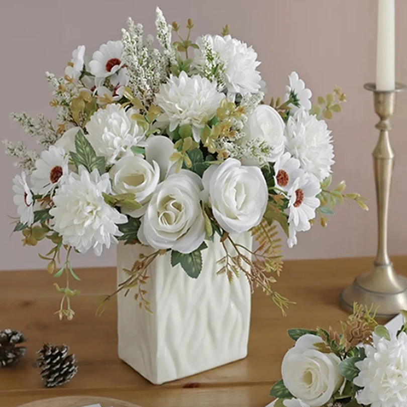 1PC Artificial Flower Home Decor Wedding Bridal Bouquet Garden Silk Rose Hydrangea Autumn Halloween Celebration Vase Arrangement
1PC Artificial Flower Home Decor Wedding Bridal Bouquet Garden Silk Rose Hydrangea Autumn Halloween Celebration Vase Arrangement