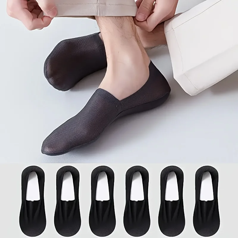 6 Pairs Men'S Ultra Comfortable Solid Color Invisible Socks - Lightweight And Breathable Mesh Fabric
6 Pairs Men'S Ultra Comfortable Solid Color Invisible Socks - Lightweight And Breathable Mesh Fabric