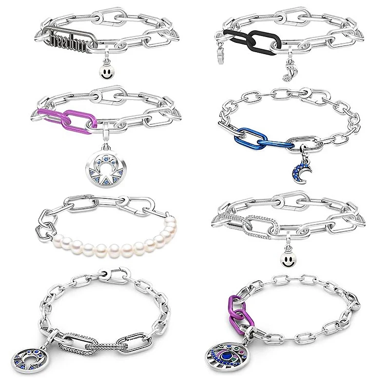 2024 New Me Series Two-ring Connector Links Lucky Mini Charm Beads Fit Original Pandora Me Bracelet &Necklace Women Jewelry Gift
2024 New Me Series Two-ring Connector Links Lucky Mini Charm Beads Fit Original Pandora Me Bracelet &Necklace Women Jewelry Gift