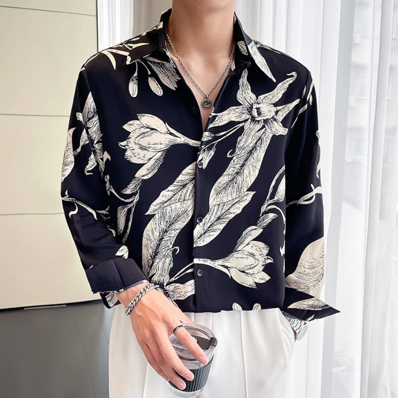 2023 Fashion Flower Shirts Men Long Sleeve Loose Casual Shirts High Quality Non Ironing Social Party Streetwear Men Clothing
2023 Fashion Flower Shirts Men Long Sleeve Loose Casual Shirts High Quality Non Ironing Social Party Streetwear Men Clothing
