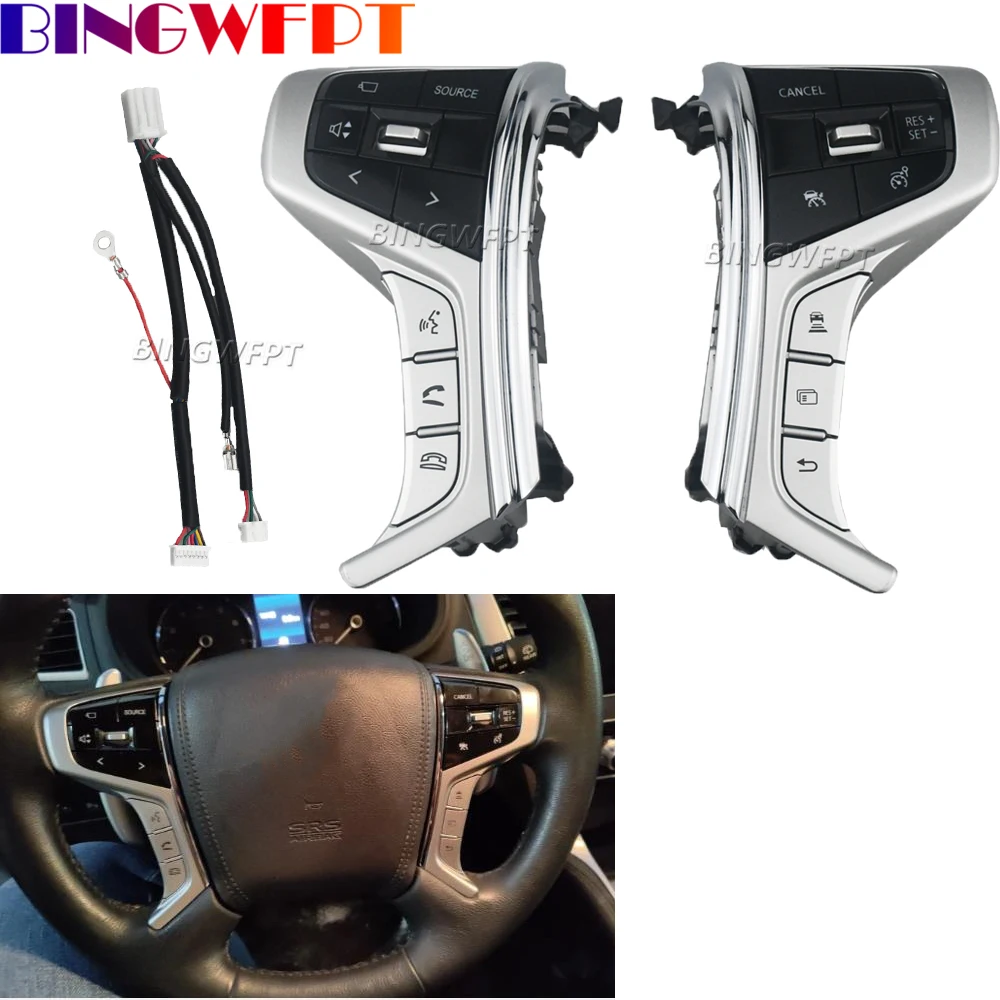 Car Steering Wheel Button For Mitsubishi PAJERO SPORT 2015-2022 Outlander Delica L200 Music Volume Adjust Cruise Control Switch
Car Steering Wheel Button For Mitsubishi PAJERO SPORT 2015-2022 Outlander Delica L200 Music Volume Adjust Cruise Control Switch