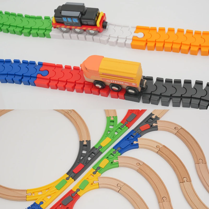All Kinds of Wooden Train Track Accessories Assembly Plastic Lane Change Transform Track fit for Brand Wooden Track Railway Toys
All Kinds of Wooden Train Track Accessories Assembly Plastic Lane Change Transform Track fit for Brand Wooden Track Railway Toys