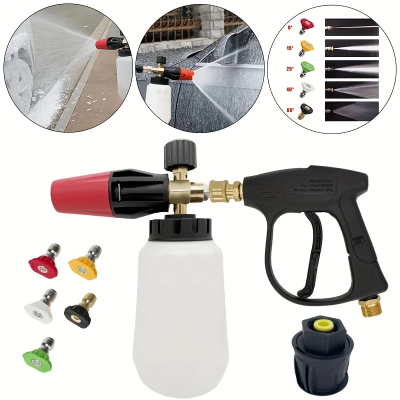 Пушка для пены большой емкости, 5 насадок + адаптер Karcher, набор из 4 шт., мойка высокого давления, пистолет для мойки автомобиля, аксессуар Solve для чистки автомобиля P
Пушка для пены большой емкости, 5 насадок + адаптер Karcher, набор из 4 шт., мойка высокого давления, пистолет для мойки автомобиля, аксессуар Solve для чистки автомобиля P