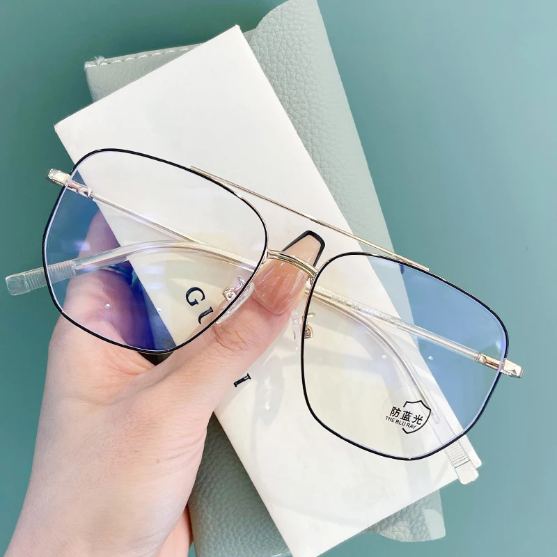 New Style Glasses Women Polygon Shape Double Bridge Blue Light Blocking Glasses Fashion Trendy Transparent Men's Glasses
New Style Glasses Women Polygon Shape Double Bridge Blue Light Blocking Glasses Fashion Trendy Transparent Men's Glasses
