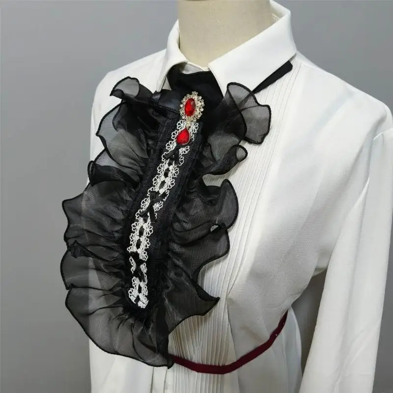 L5YA Women's Halloween Victorian Lace Bows Jabot Collar Cuffs Colonial False Collar Detachable Faux Sleeves Costume
L5YA Women's Halloween Victorian Lace Bows Jabot Collar Cuffs Colonial False Collar Detachable Faux Sleeves Costume