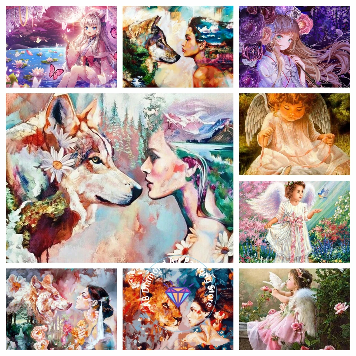 AB Diamond Painting 5D DIY Mosaic Cartoon Anime Cute Angel Girl Cross Stitch Embroidery Jewelry Kit Bedroom Decoration Kids Gift
AB Diamond Painting 5D DIY Mosaic Cartoon Anime Cute Angel Girl Cross Stitch Embroidery Jewelry Kit Bedroom Decoration Kids Gift