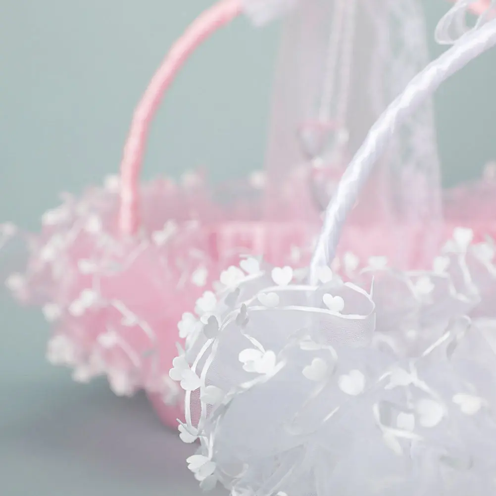 Premium Lace Wedding Basket for Flower Elegant Handheld Floral Candy Gift Container Romantic Decorative Basket Photography
Premium Lace Wedding Basket for Flower Elegant Handheld Floral Candy Gift Container Romantic Decorative Basket Photography