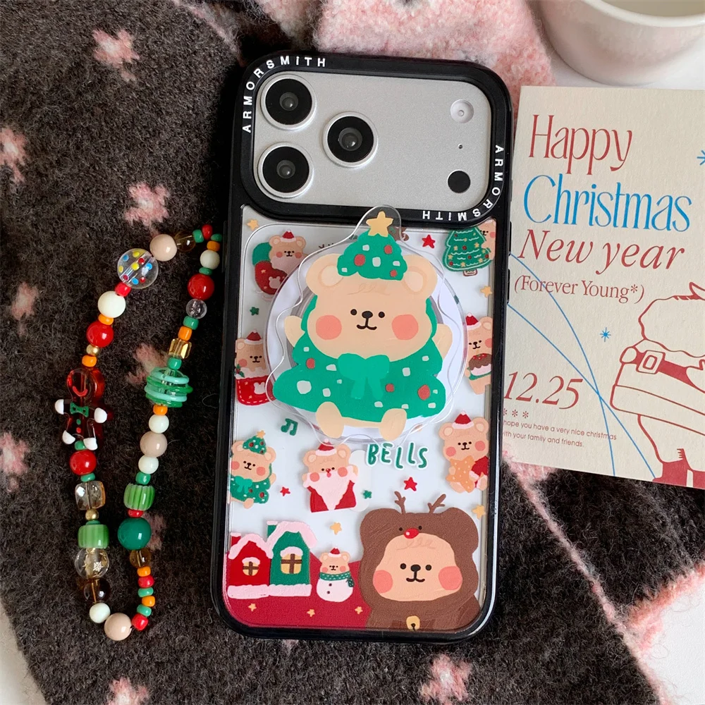 Cute Christmas tree bear kawaii cartoon magnetic holder phone case for iPhone 16 Pro Max 14 15 plus 11 12 13 16 E 17 cover Funda
Cute Christmas tree bear kawaii cartoon magnetic holder phone case for iPhone 16 Pro Max 14 15 plus 11 12 13 16 E 17 cover Funda