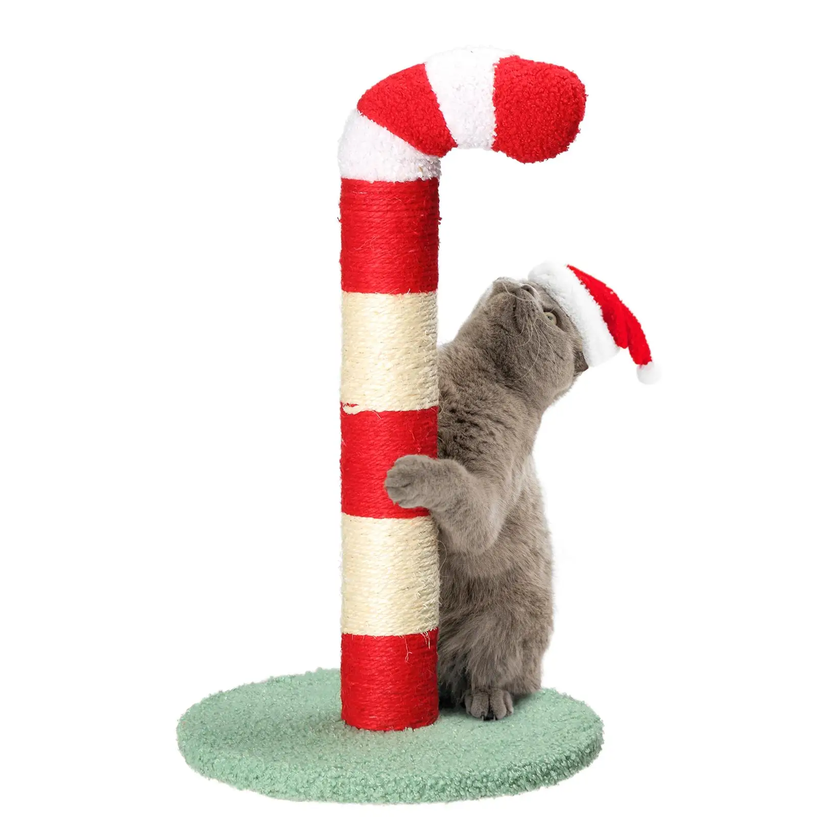 Festive Candy Cane Cat Scratching Post with Sisal & Plush Cover - Perfect for This Christmas!
Festive Candy Cane Cat Scratching Post with Sisal & Plush Cover - Perfect for This Christmas!