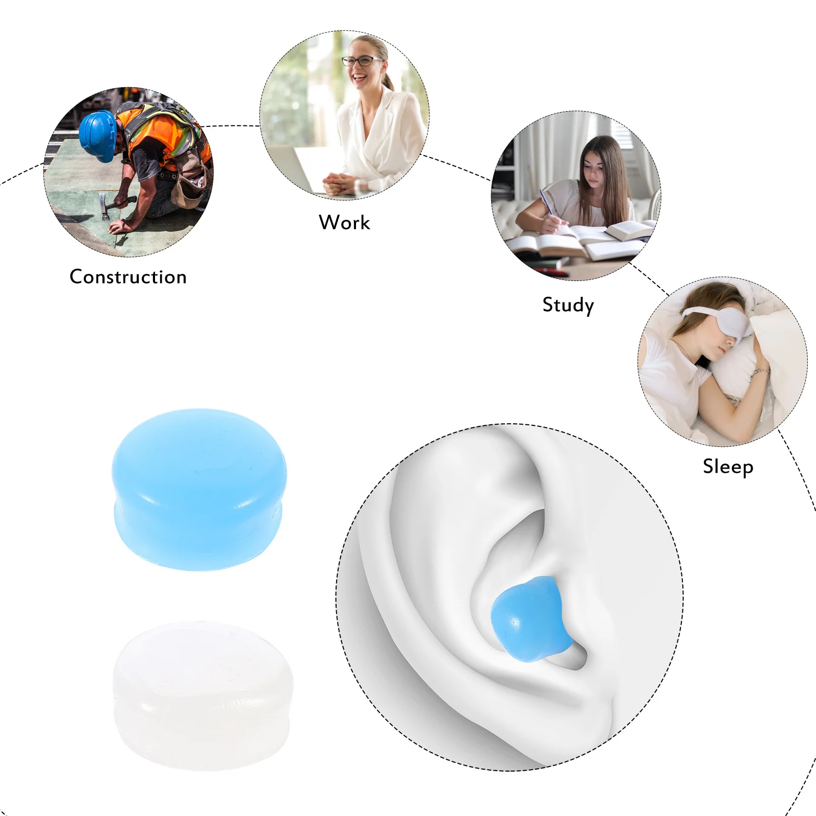 24pcs Silicone Earplugs Supple Noise Reduction For Sleeping Swimming Student Worker Portable Durable Anti-Noise Earbuds
24pcs Silicone Earplugs Supple Noise Reduction For Sleeping Swimming Student Worker Portable Durable Anti-Noise Earbuds