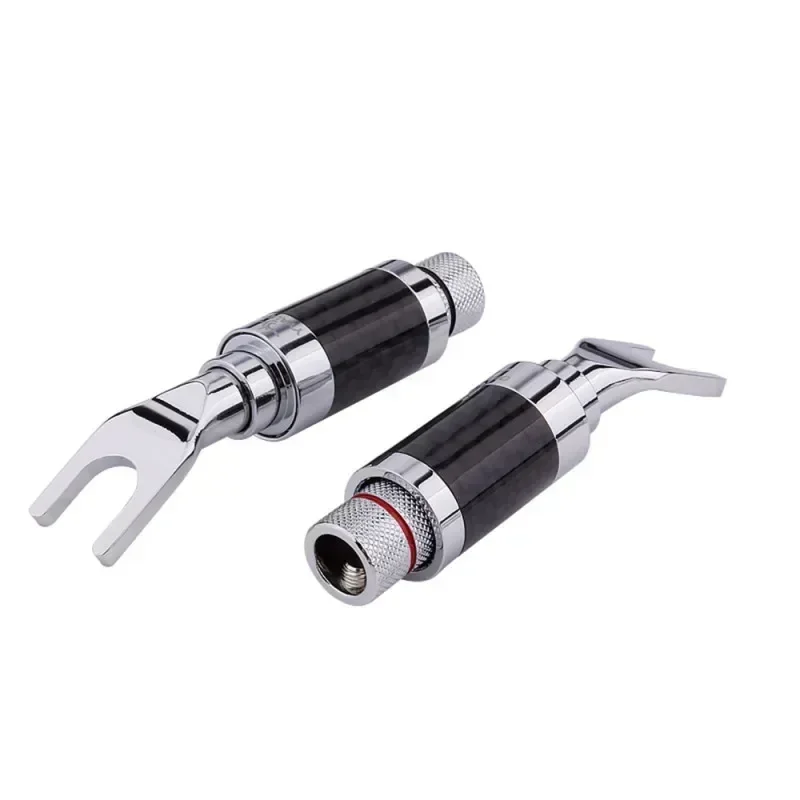 Banana Y/U Spade Fork Plug High end Carbon Fiber Rhodium Plated Adapter Jack Speaker Terminal Power Amplifier Audio Connecter
Banana Y/U Spade Fork Plug High end Carbon Fiber Rhodium Plated Adapter Jack Speaker Terminal Power Amplifier Audio Connecter