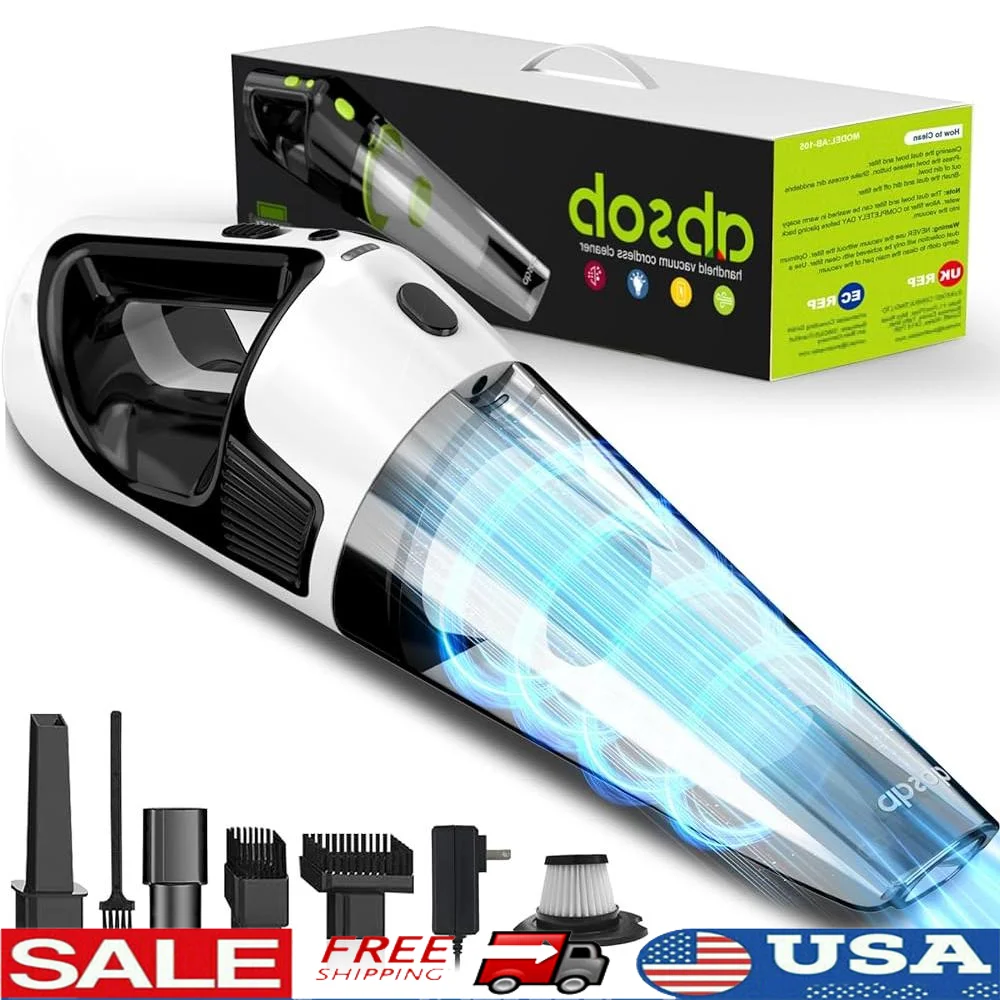 Cordless Handheld Vacuum 10KPa Strong Suction Portable Auto Cleaner Lightweight HEPA Filter LED Light Rechargeable Battery 2
Cordless Handheld Vacuum 10KPa Strong Suction Portable Auto Cleaner Lightweight HEPA Filter LED Light Rechargeable Battery 2