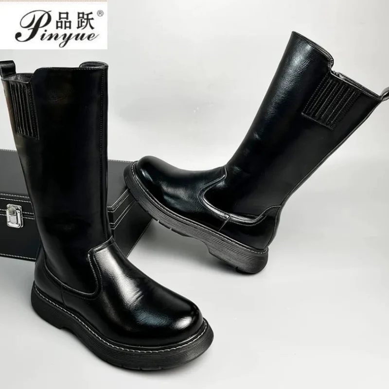 Fashion Men's Genuine Leather Motorcycle Boots High Equestrian Boots Winter Long Knee-high Knight Boots New Combat Riding Boots
Fashion Men's Genuine Leather Motorcycle Boots High Equestrian Boots Winter Long Knee-high Knight Boots New Combat Riding Boots