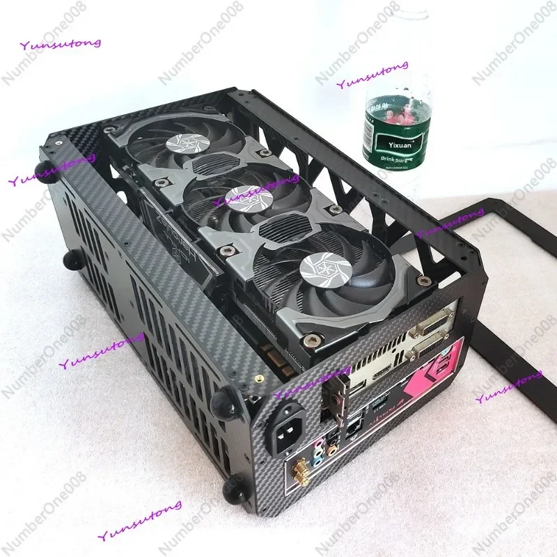 SC1 ITX Carbon Fiber A4 Structure Mini Portable Small Chassis V1.0 SFX SFX-L Air Cooled Chassis
SC1 ITX Carbon Fiber A4 Structure Mini Portable Small Chassis V1.0 SFX SFX-L Air Cooled Chassis