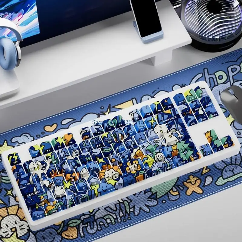 PBT Backlits Keycaps 74/140Key Graffiti Art Original Profile Side Engraved for Mechanical Keyboards Multiple Layouts
PBT Backlits Keycaps 74/140Key Graffiti Art Original Profile Side Engraved for Mechanical Keyboards Multiple Layouts