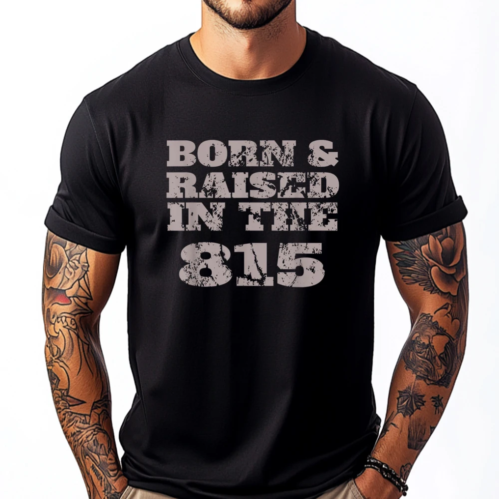 Vintage Born Raised In The 815 For People From Harajuku Winter Luxury Brand Mans Short Sleeve Tee Leisure
Vintage Born Raised In The 815 For People From Harajuku Winter Luxury Brand Mans Short Sleeve Tee Leisure