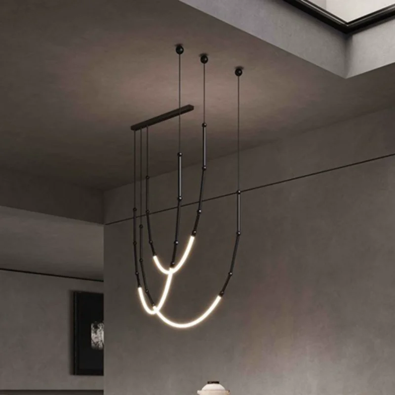 Modern linear pendant lighting creative scandinavian pendant light Led Art Bar Hanging Lamp Home Decor staircase chandelier
Modern linear pendant lighting creative scandinavian pendant light Led Art Bar Hanging Lamp Home Decor staircase chandelier