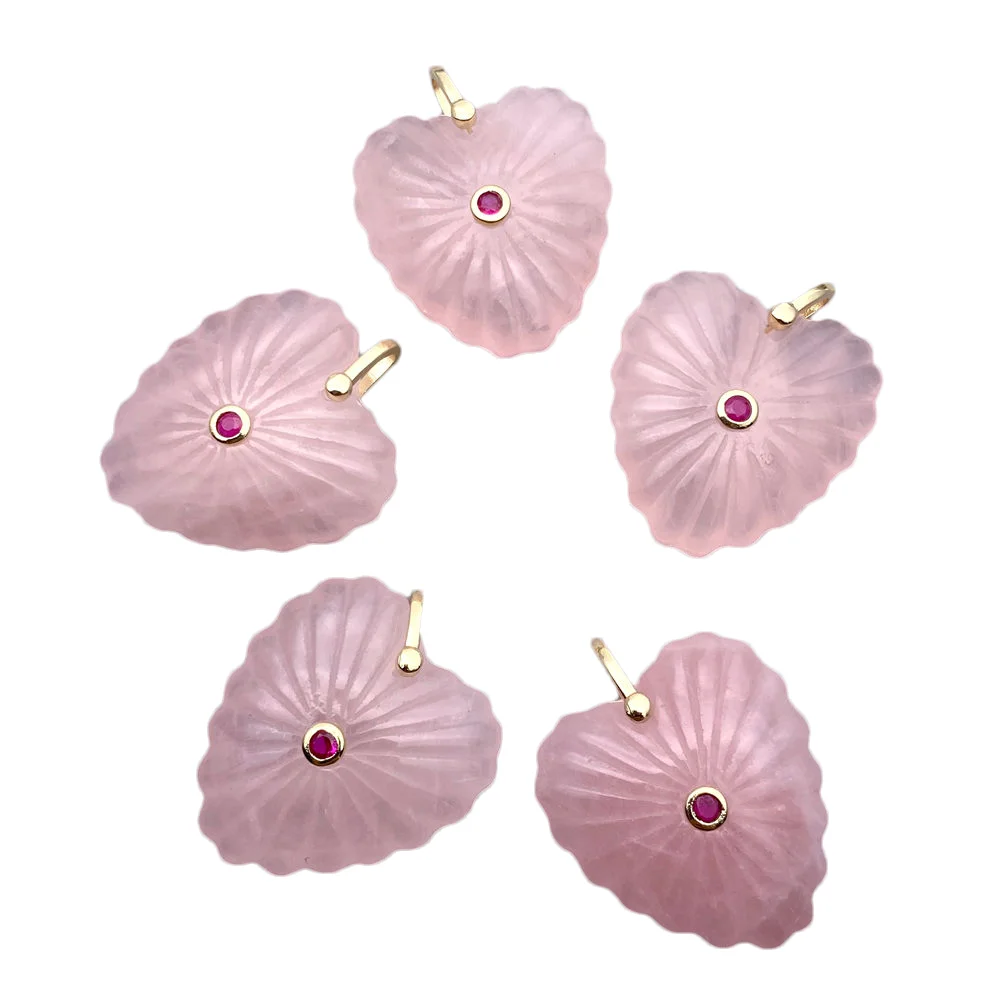 5 PCS Natural Gemstone Rose Quartz Zircon Carved Shell Shape Pendant DIY Accessories
5 PCS Natural Gemstone Rose Quartz Zircon Carved Shell Shape Pendant DIY Accessories