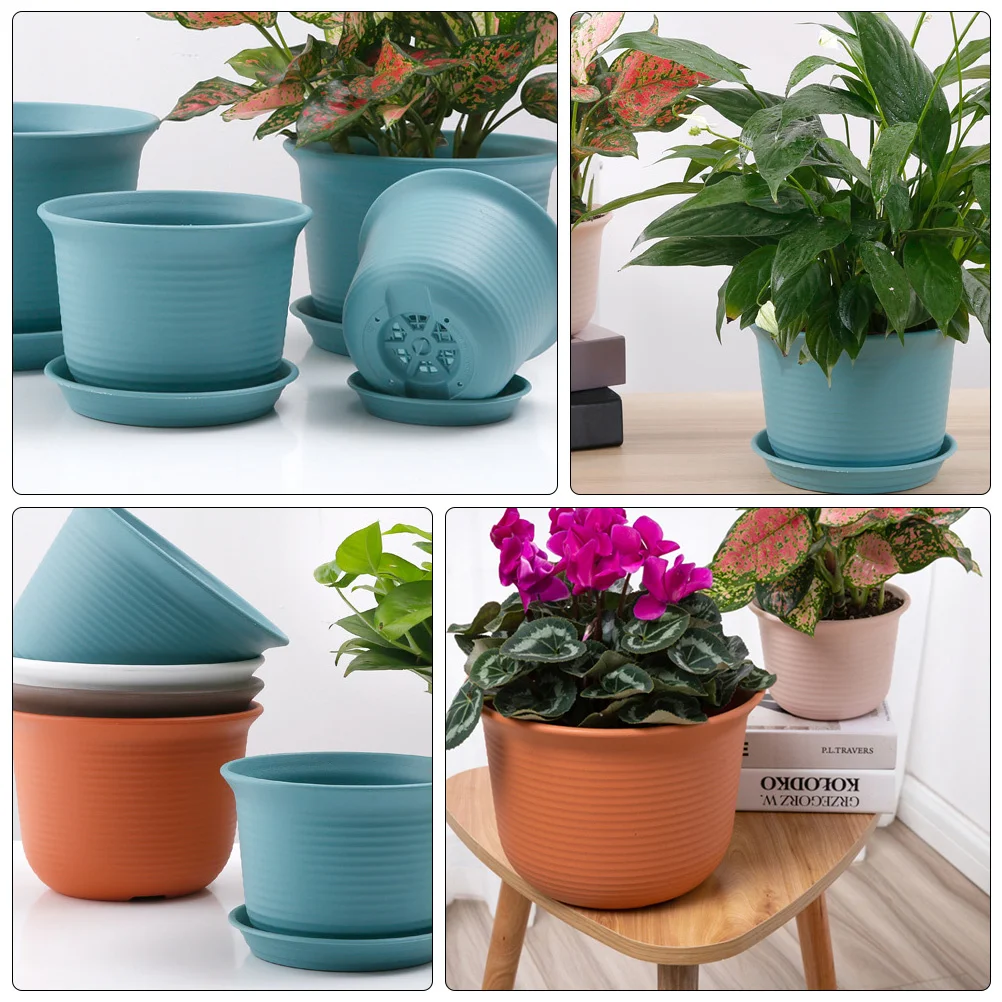 5Pcs Plastic Flowerpot Environmental Friendly Durable Drainage Hole for Living Room Bedroom Office Garden Planting Planter
5Pcs Plastic Flowerpot Environmental Friendly Durable Drainage Hole for Living Room Bedroom Office Garden Planting Planter