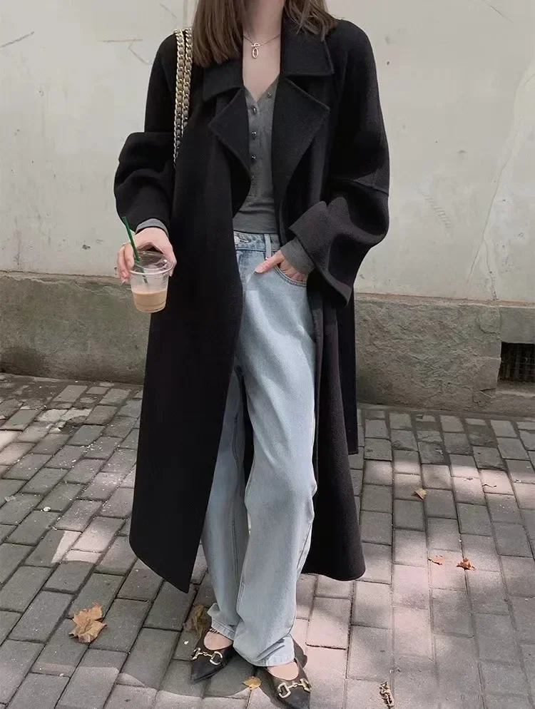 Lazy coat~ double-sided woolen coat women's medium and long spring and autumn coat
Lazy coat~ double-sided woolen coat women's medium and long spring and autumn coat