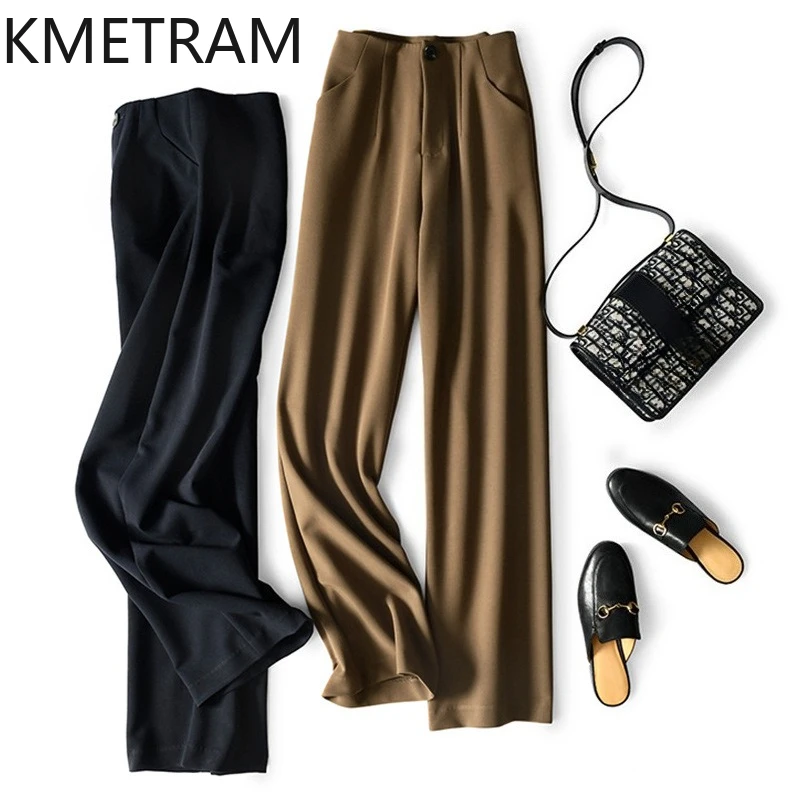 KMETRAM High Waist Wide Leg Pants for Woman Khaki Black Casual Loose Straight Trousers Summer Baggy Pants 2026 Women Clothes 바지
KMETRAM High Waist Wide Leg Pants for Woman Khaki Black Casual Loose Straight Trousers Summer Baggy Pants 2026 Women Clothes 바지