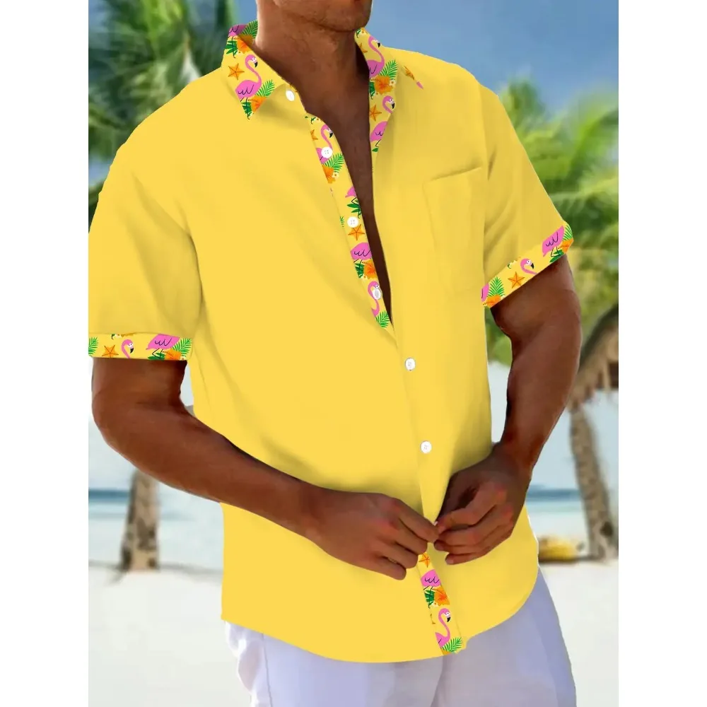 Men's Short Sleeve Whit Pocket Shirt Comfortable Stripe Pattern Polyester 100% Fashionable Clothing Digital Casual Beach Button
Men's Short Sleeve Whit Pocket Shirt Comfortable Stripe Pattern Polyester 100% Fashionable Clothing Digital Casual Beach Button