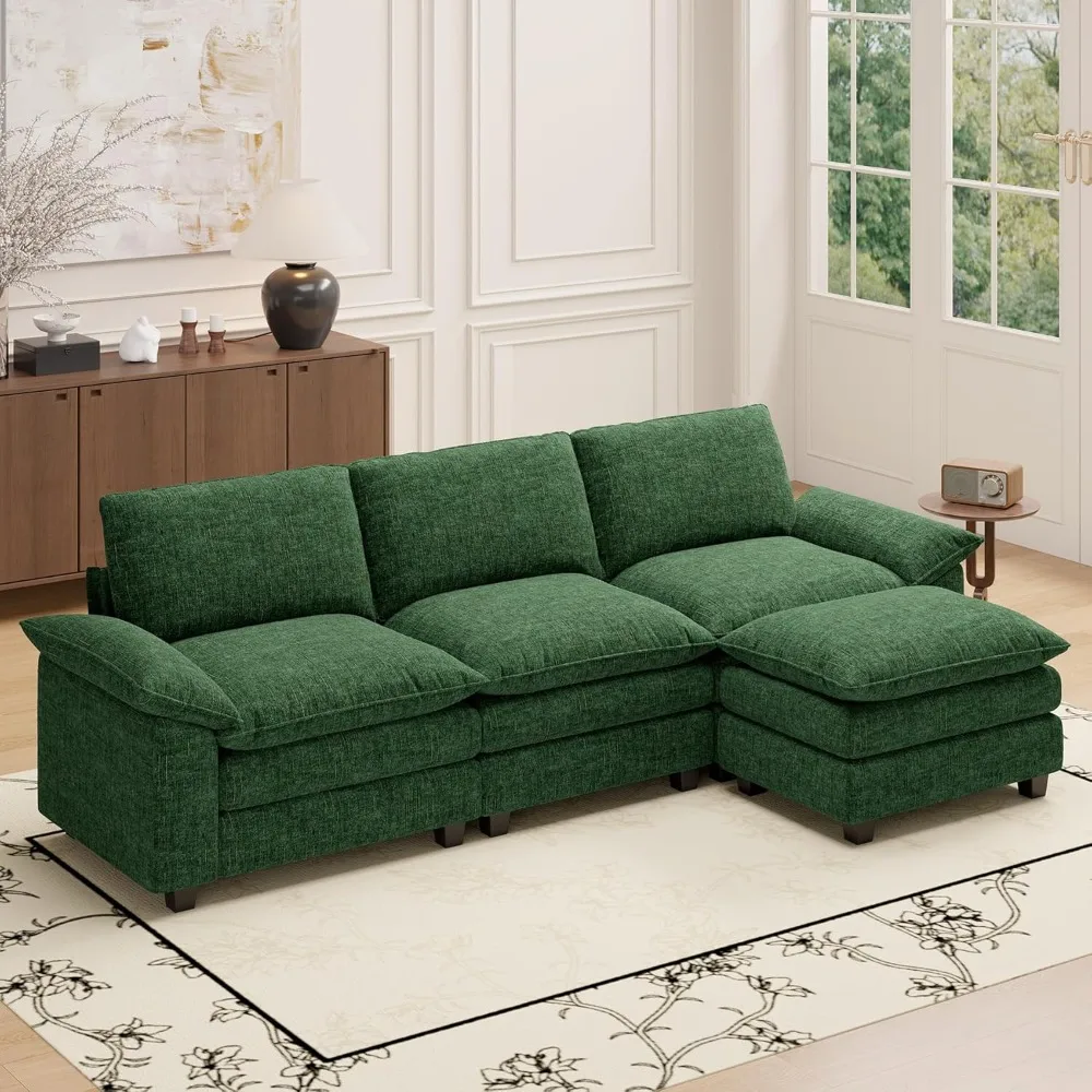 Modular sofa with Ottoman, L-shaped cloud slipcover, comfortable sofa bed, home furnishings
Modular sofa with Ottoman, L-shaped cloud slipcover, comfortable sofa bed, home furnishings