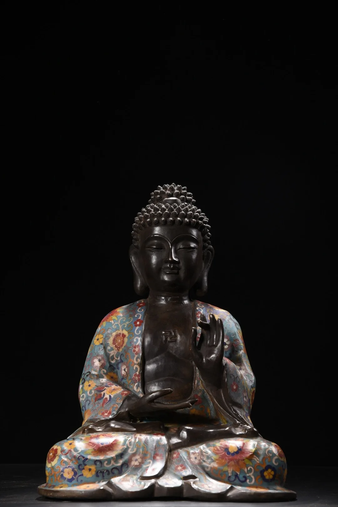 15"Tibetan Temple Collection Old Bronze Cloisonne Enamel Flower Texture Parinirvana Shakyamuni Sitting Buddha Worship Hall
15"Tibetan Temple Collection Old Bronze Cloisonne Enamel Flower Texture Parinirvana Shakyamuni Sitting Buddha Worship Hall