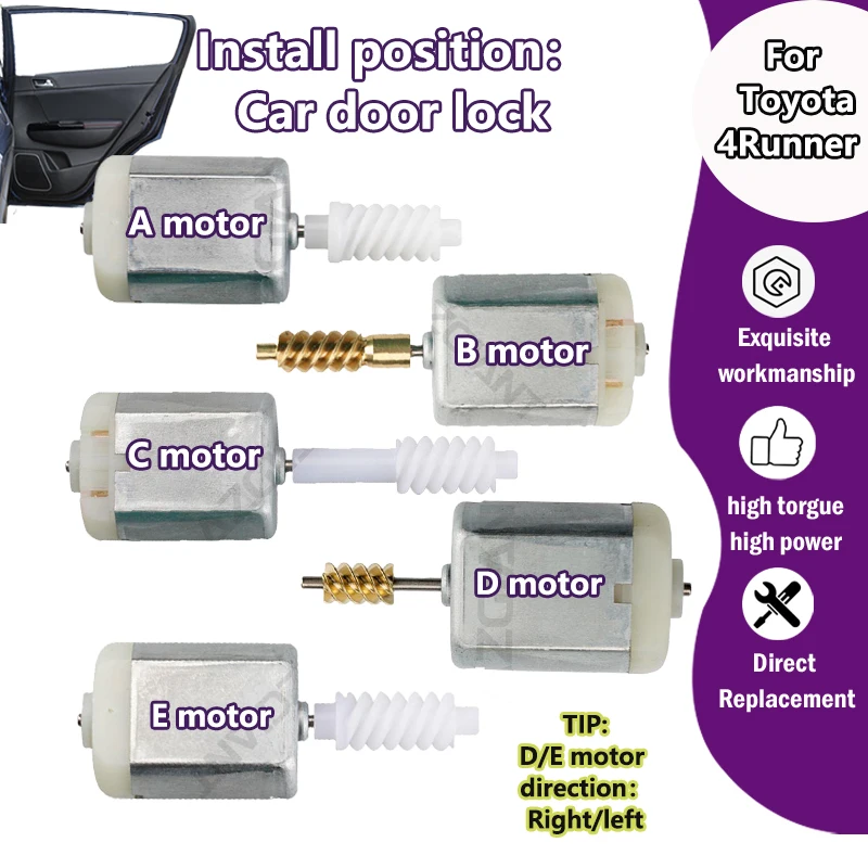 BN673409/FC-280PC/280SB-20150/PAN14EE12AB Car door locking system 12V R L motor For Toyota 4Runner 4.0L 4.7L 1992-2022 KD630806
BN673409/FC-280PC/280SB-20150/PAN14EE12AB Car door locking system 12V R L motor For Toyota 4Runner 4.0L 4.7L 1992-2022 KD630806