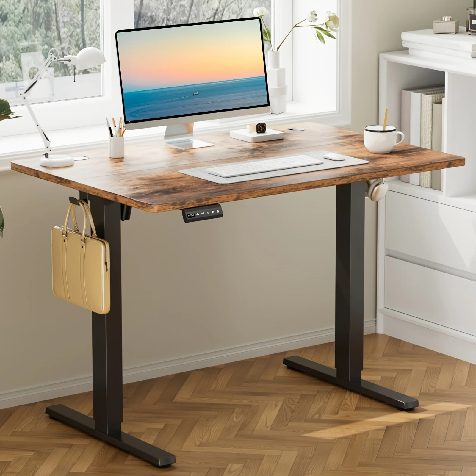 Standing Desk, Adjustable Height Electric Sit-Stand Computer Table, 40×24, 48×24, 55×24, 63×24 Inch Ergonomic Rising Desk
Standing Desk, Adjustable Height Electric Sit-Stand Computer Table, 40×24, 48×24, 55×24, 63×24 Inch Ergonomic Rising Desk