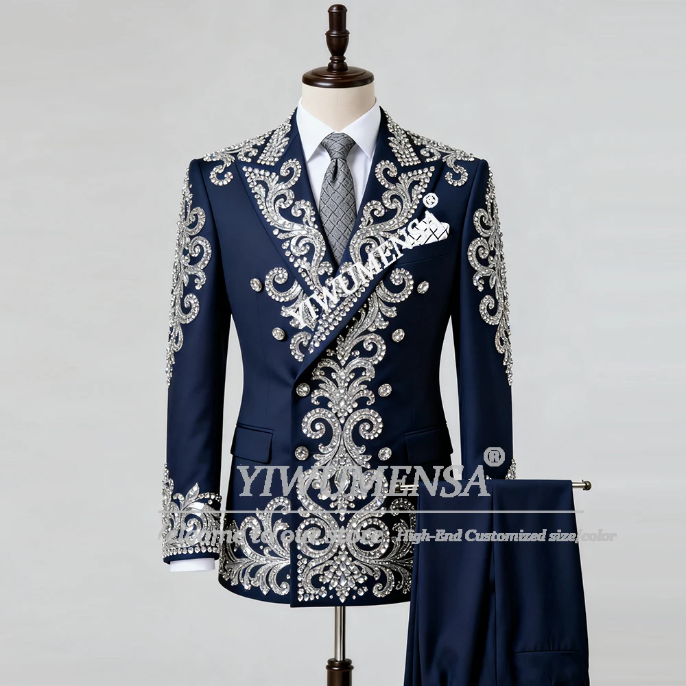 Изысканные стразы из бисера, свадебные смокинги для жениха, двубортный пиджак, брюки, комплект из 2 предметов, костюм для жениха, официальный праздничный костюм, мужская одежда
Изысканные стразы из бисера, свадебные смокинги для жениха, двубортный пиджак, брюки, комплект из 2 предметов, костюм для жениха, официальный праздничный костюм, мужская одежда