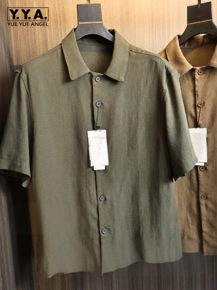 Leisure Male Turn Down Collar Short Sleeves Shirts Solid Color Single-Breasted Loose Mens Tops Office Men Breathable Shirt
Leisure Male Turn Down Collar Short Sleeves Shirts Solid Color Single-Breasted Loose Mens Tops Office Men Breathable Shirt
