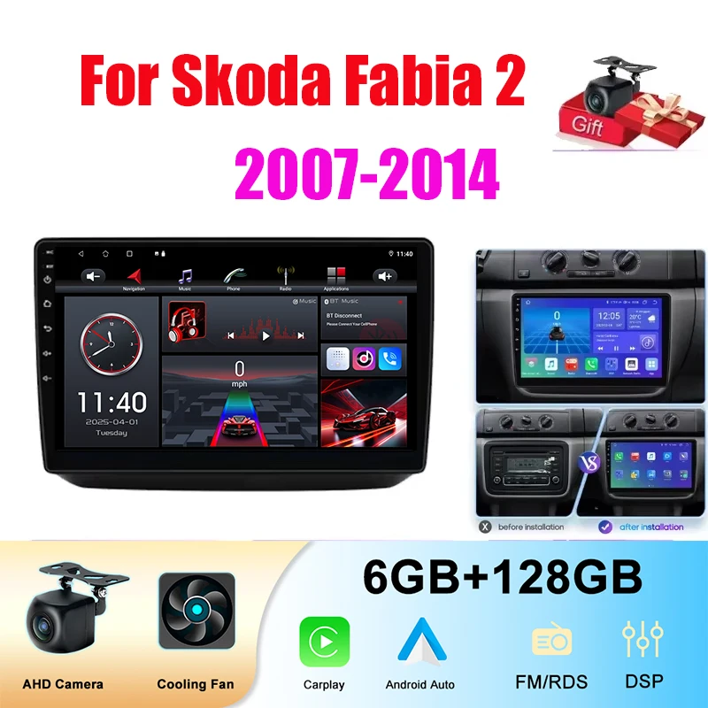 10.1“ 6+128GB Car Radio For Skoda Fabia 2 2007-2014 Multimedia Video Player 2Din GPS Android Auto Wireless Carplay BT DSP Stere
10.1“ 6+128GB Car Radio For Skoda Fabia 2 2007-2014 Multimedia Video Player 2Din GPS Android Auto Wireless Carplay BT DSP Stere