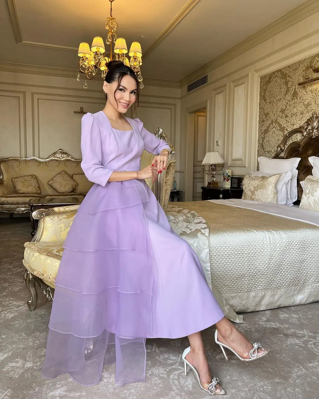 Lilac Prom Dresses For Women 2023 Beads Tiered A-Line Long Sleeves Square Neck Ankle-Length Formal Dress Vestidos De Graduación
Lilac Prom Dresses For Women 2023 Beads Tiered A-Line Long Sleeves Square Neck Ankle-Length Formal Dress Vestidos De Graduación