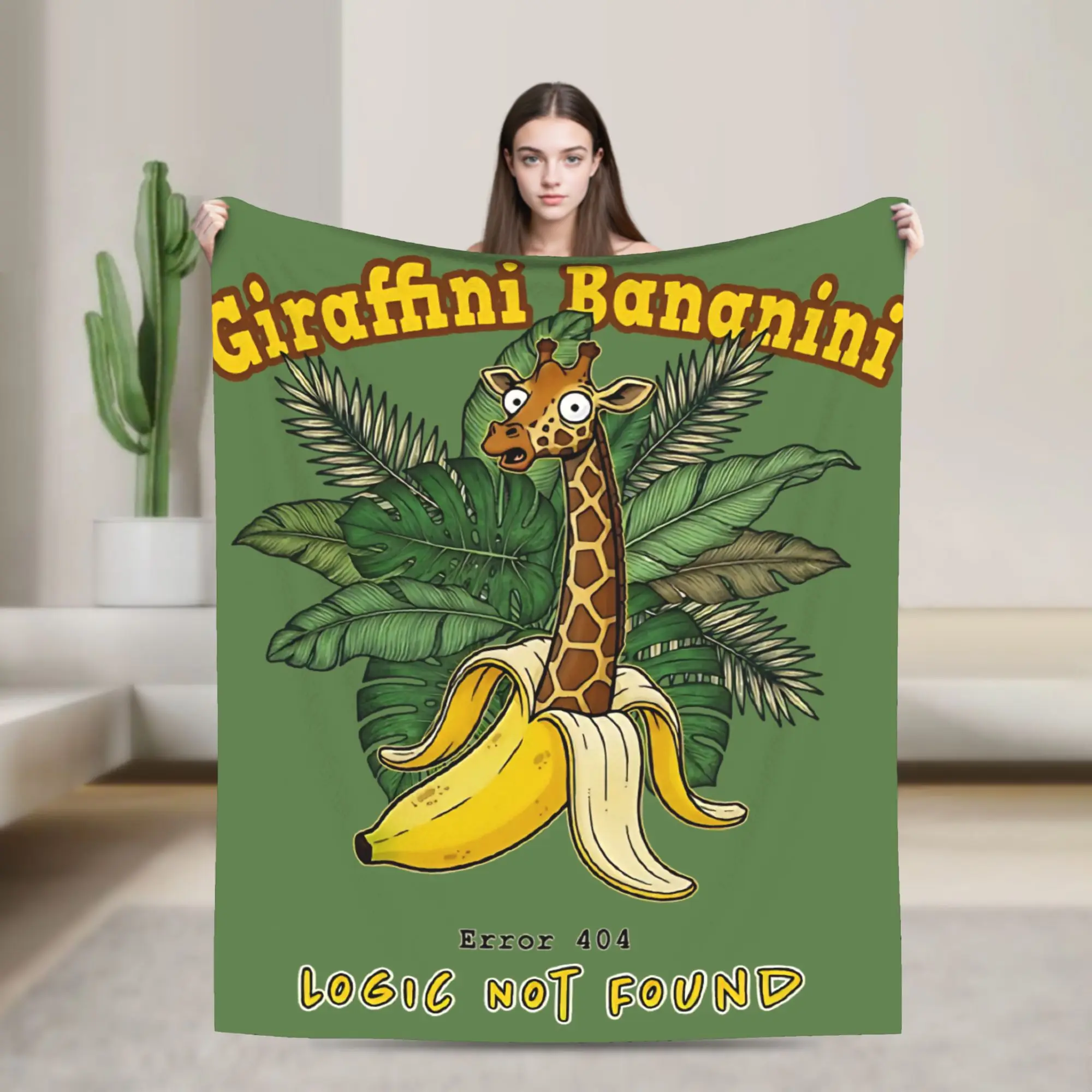 Giraffini Bananini Error 404- Logic Not Found Blanket Picnic Flannel Throw Blanket For Living Room Super Soft Quality Bedspread
Giraffini Bananini Error 404- Logic Not Found Blanket Picnic Flannel Throw Blanket For Living Room Super Soft Quality Bedspread