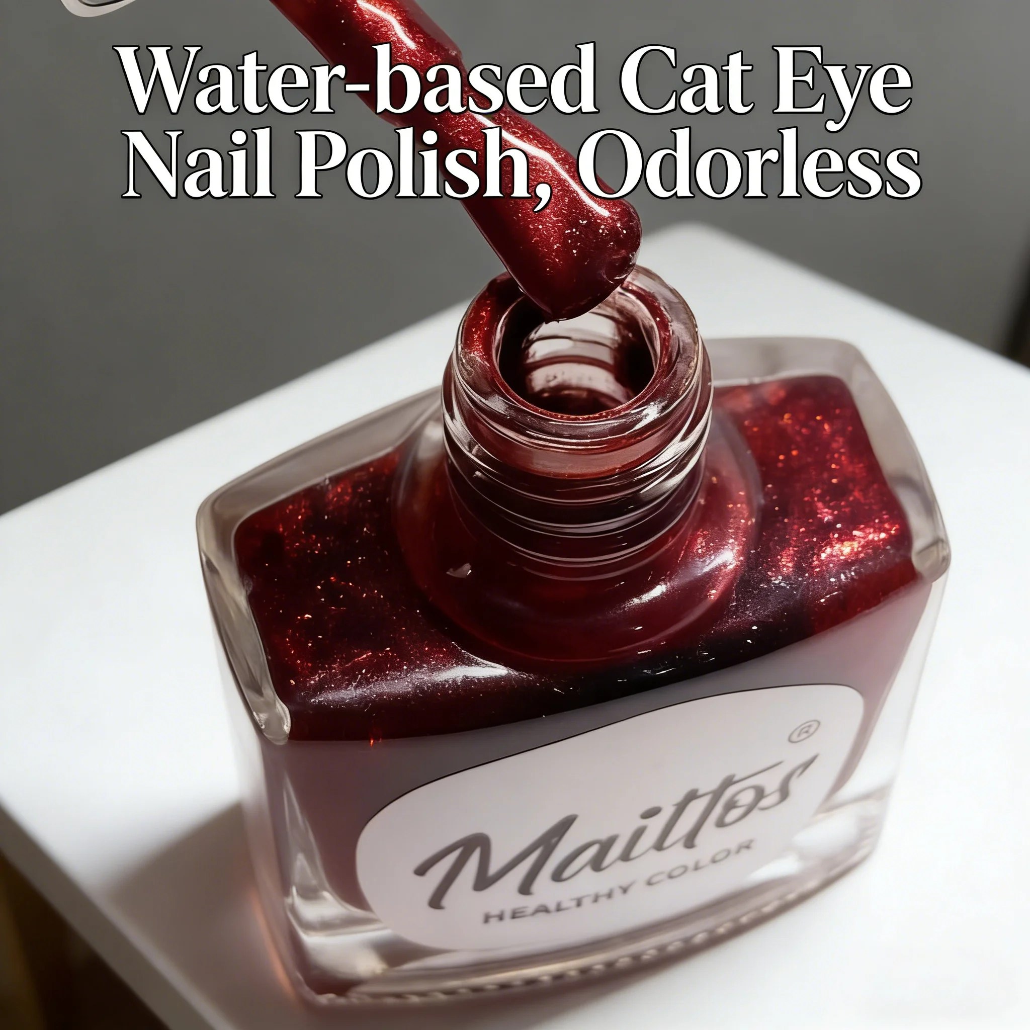WA526 Crimson 12ml No-bake Cat's Eye Water-based Nail Polish, Oderless, With magnet, It dries quickly No need UV lamp, easy tear
WA526 Crimson 12ml No-bake Cat's Eye Water-based Nail Polish, Oderless, With magnet, It dries quickly No need UV lamp, easy tear