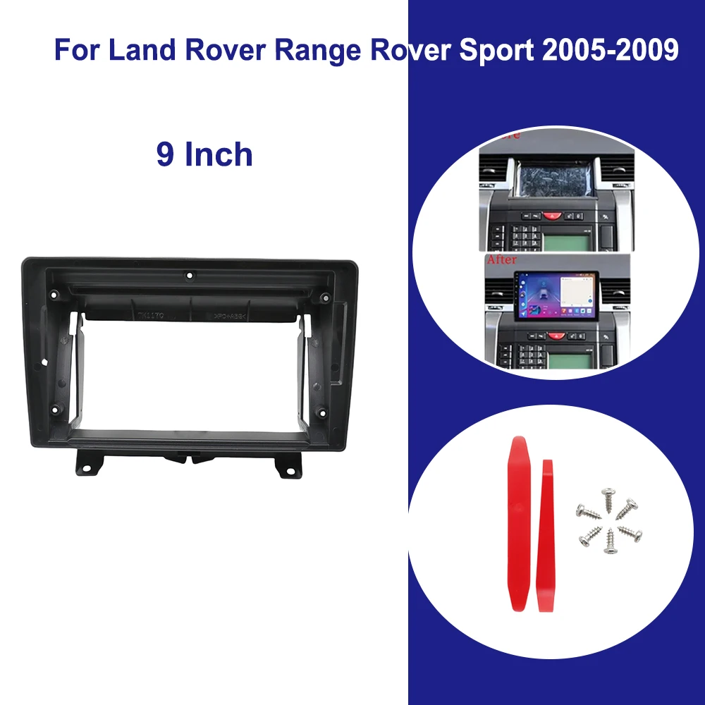 9 Inch Car Frame Fascia Adapter Android Radio Dash Fitting Panel Kit for Land Rover Range Rover Sport 2005-2009 Cable CD Harness
9 Inch Car Frame Fascia Adapter Android Radio Dash Fitting Panel Kit for Land Rover Range Rover Sport 2005-2009 Cable CD Harness