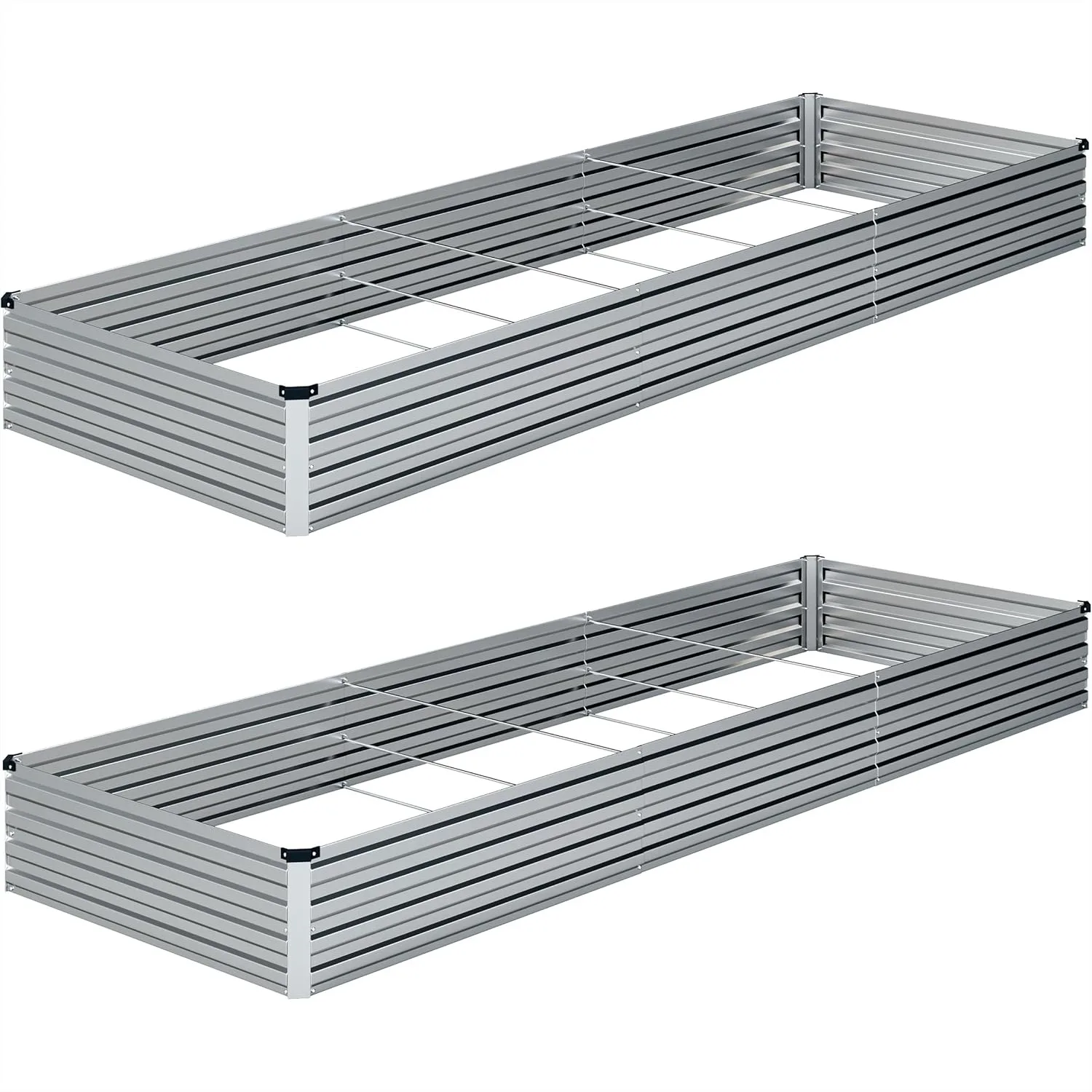 10x3x1FT Galvanized Raised Garden Bed Kit, 2 Pack Metal Planter Boxes for Vegetables Flowers Herbs, Outdoor Large Planters
10x3x1FT Galvanized Raised Garden Bed Kit, 2 Pack Metal Planter Boxes for Vegetables Flowers Herbs, Outdoor Large Planters