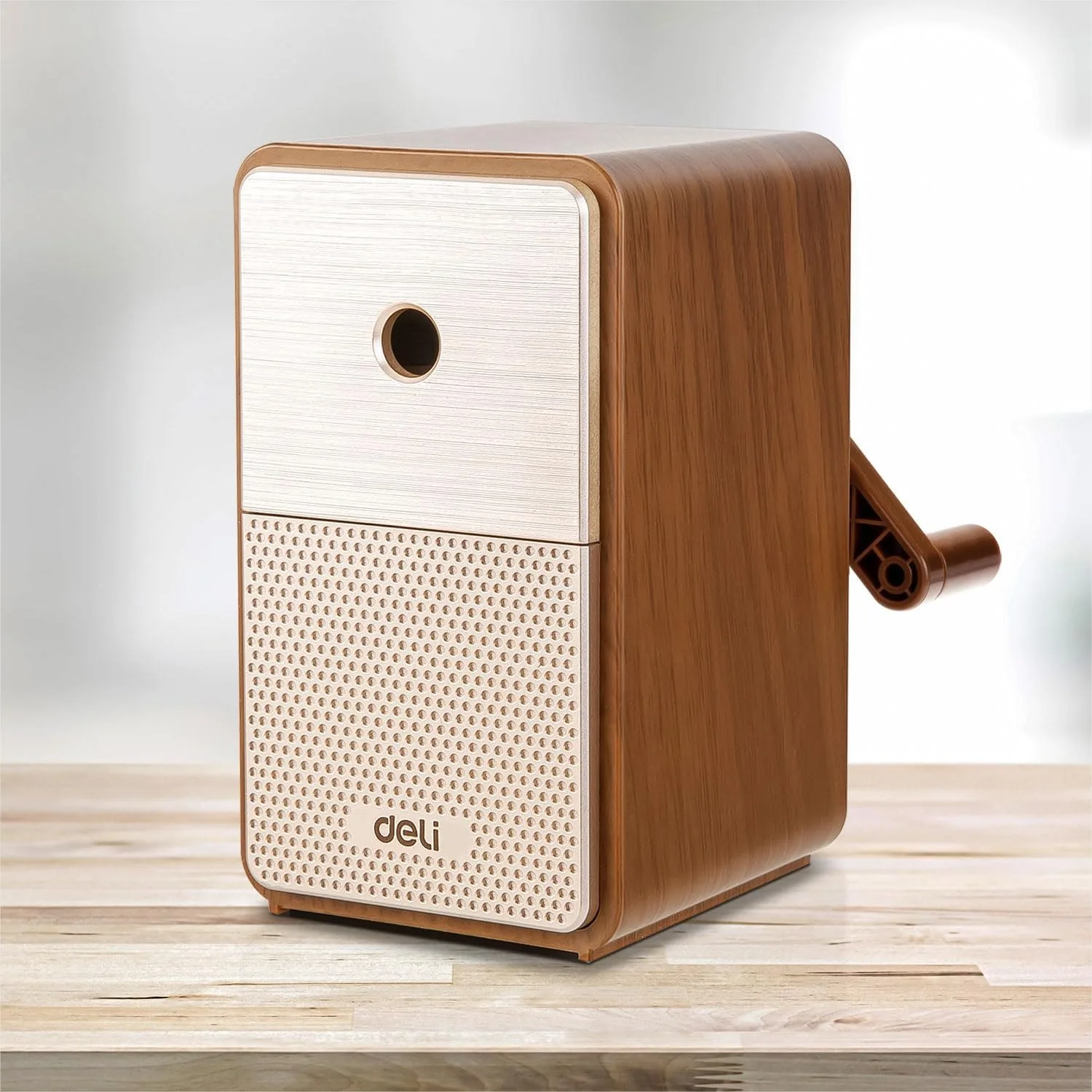 Manual Pencil Sharpener with Auto-in Hand Crank, Adjustable Point for Colored Pencils, Kids, Classroom, Home Office, Brown
Manual Pencil Sharpener with Auto-in Hand Crank, Adjustable Point for Colored Pencils, Kids, Classroom, Home Office, Brown