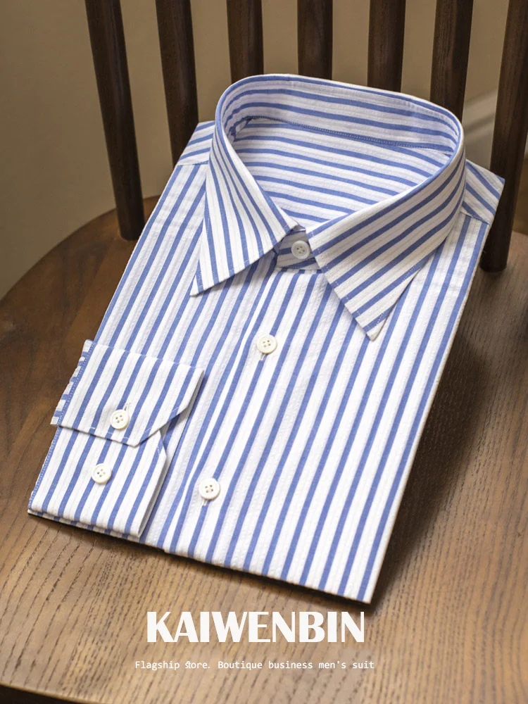 Men's Shirt Seersucker Cotton100% Long Sleeve Blue Stripes Big Point Collar Comfortable Breathable Business Casual Versatile
Men's Shirt Seersucker Cotton100% Long Sleeve Blue Stripes Big Point Collar Comfortable Breathable Business Casual Versatile