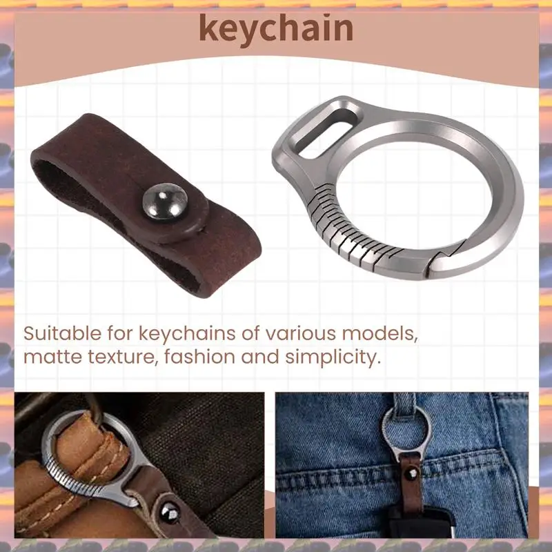 ABML Titanium Alloy Keychain Car Keychain Pendant Cowhide Strap Pendant EDC Tool Men's Gift Gift
ABML Titanium Alloy Keychain Car Keychain Pendant Cowhide Strap Pendant EDC Tool Men's Gift Gift