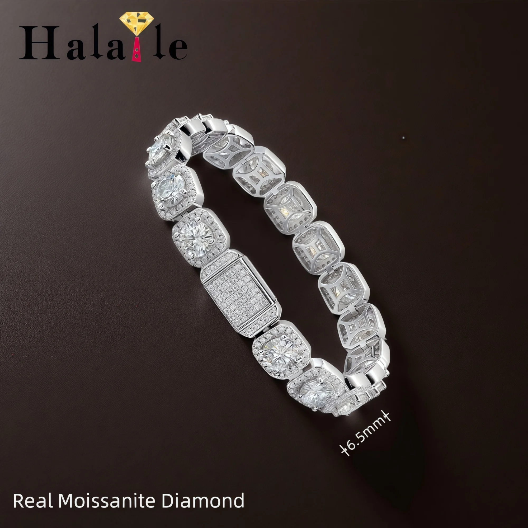 Halaile 1ct 925 Silver D Color Moissanite Bracelet For Men With GRA Sparkling Luxury Fine Jewelry Trendy Party Gift
Halaile 1ct 925 Silver D Color Moissanite Bracelet For Men With GRA Sparkling Luxury Fine Jewelry Trendy Party Gift